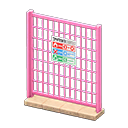 Animal Crossing Items Fence Trash-collection rules Sign Pink