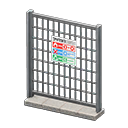 Animal Crossing Items Fence Trash-collection rules Sign Silver