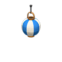 Animal Crossing Items Festival lantern Blue & white stripes Lantern pattern Brass