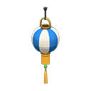 Animal Crossing Items Festival lantern Blue & white stripes Lantern pattern Gold