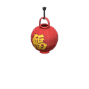 Animal Crossing Items Festival lantern Fuku (Good fortune) Lantern pattern Red