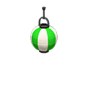 Animal Crossing Items Festival lantern Green & white stripes Lantern pattern Black