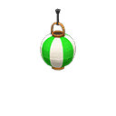 Animal Crossing Items Festival lantern Green & white stripes Lantern pattern Brass