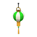 Animal Crossing Items Festival lantern Green & white stripes Lantern pattern Gold