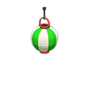 Animal Crossing Items Festival lantern Green & white stripes Lantern pattern Red