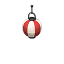 Animal Crossing Items Festival lantern Red & white stripes Lantern pattern Black