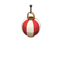 Animal Crossing Items Festival lantern Red & white stripes Lantern pattern Brass