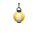 Animal Crossing Items Festival lantern Yellow & white stripes Lantern pattern Black