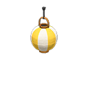 Animal Crossing Items Festival lantern Yellow & white stripes Lantern pattern Brass