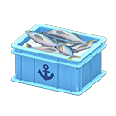 Animal Crossing Items Fish container Anchor Label Light blue