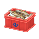 Animal Crossing Items Fish container Anchor Label Red