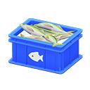 Animal Crossing Items Fish container Fish Label Blue