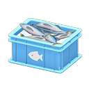 Animal Crossing Items Fish container Fish Label Light blue