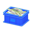 Animal Crossing Items Fish container Logo Label Blue