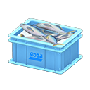 Animal Crossing Items Fish container Logo Label Light blue