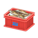 Animal Crossing Items Fish container Logo Label Red