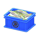 Animal Crossing Items Fish container Saka(Fish) Label Blue