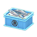 Animal Crossing Items Fish container Saka(Fish) Label Light blue