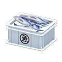 Animal Crossing Items Fish container Saka(Fish) Label White