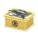 Animal Crossing Items Fish container Saka(Fish) Label Yellow