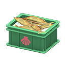 Animal Crossing Items Fish container Scallop Label Green