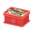 Animal Crossing Items Fish container Scallop Label Red