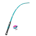 Animal Crossing Items Fish Fishing Rod Light blue