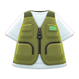 Animal Crossing Items Fishing Vest Avocado