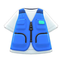 Animal Crossing Items Fishing Vest Blue