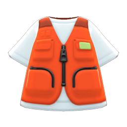 Animal Crossing Items Fishing Vest Orange