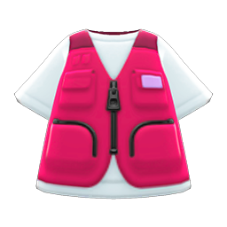 Animal Crossing Items Fishing Vest Pink