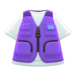 Animal Crossing Items Fishing Vest Purple