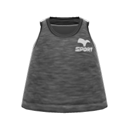 Animal Crossing Items Fitness Tank Black