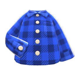 Animal Crossing Items Flannel Shirt Blue