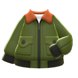 Animal Crossing Items Flight Jacket Avocado