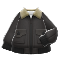 Animal Crossing Items Flight Jacket Black