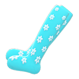 Animal Crossing Items Flowery-dot Tights Blue