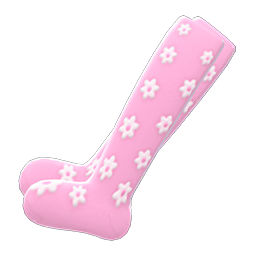 Animal Crossing Items Flowery-dot Tights Pink