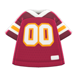 Animal Crossing Items Football Shirt Berry red