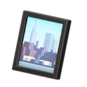 Animal Crossing Items Framed photo Cityscape photo Variation Black