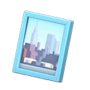 Animal Crossing Items Framed photo Cityscape photo Variation Blue