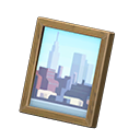 Animal Crossing Items Framed photo Cityscape photo Variation Brown