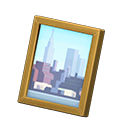 Animal Crossing Items Framed photo Cityscape photo Variation Gold