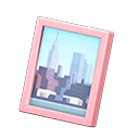 Animal Crossing Items Framed photo Cityscape photo Variation Pink