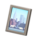 Animal Crossing Items Framed photo Cityscape photo Variation Silver