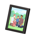 Animal Crossing Items Framed photo Gathering photo Variation Black