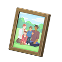 Animal Crossing Items Framed photo Gathering photo Variation Brown