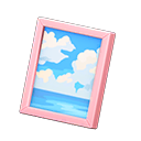 Animal Crossing Items Framed photo Ocean photo Variation Pink