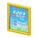 Animal Crossing Items Framed poster Ad Poster design Yellow