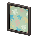 Animal Crossing Items Framed poster Birds Poster design Black